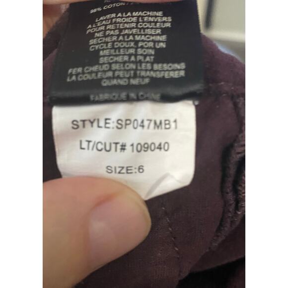 Kut from the Kloth Trouser / Pants Plumb Purple Velvet Women’s Size 6 32W x 31L# - Picture 7 of 9